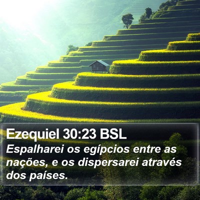 Ezequiel 30:23 BSL Bible Verse Image