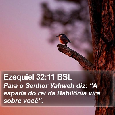Ezequiel 32:11 BSL Bible Verse Image