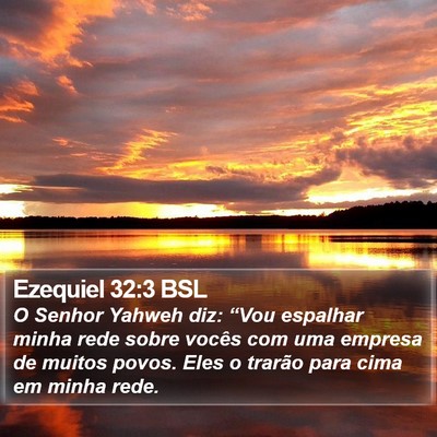Ezequiel 32:3 BSL Bible Verse Image