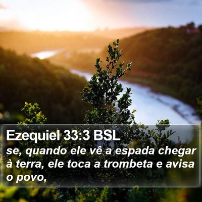 Ezequiel 33:3 BSL Bible Verse Image