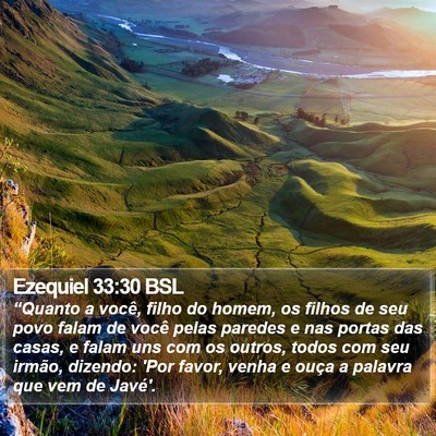 Ezequiel 33:30 BSL Bible Verse Image