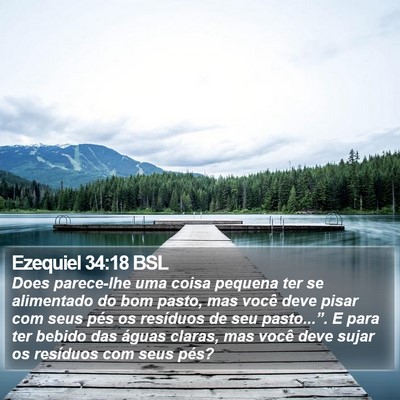 Ezequiel 34:18 BSL Bible Verse Image