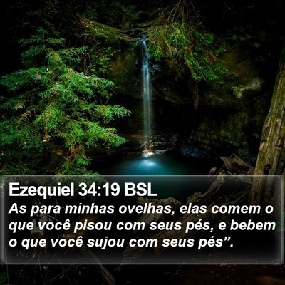 Ezequiel 34:19 BSL Bible Verse Image