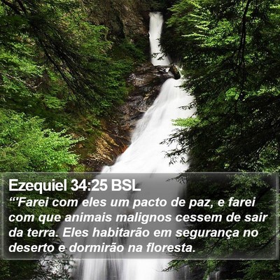 Ezequiel 34:25 BSL Bible Verse Image