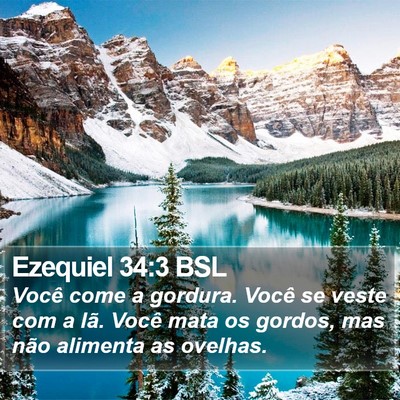 Ezequiel 34:3 BSL Bible Verse Image