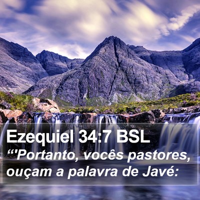 Ezequiel 34:7 BSL Bible Verse Image