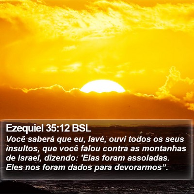 Ezequiel 35:12 BSL Bible Verse Image