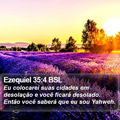 Ezequiel 35:4 BSL Bible Verse Image