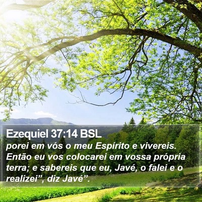 Ezequiel 37:14 BSL Bible Verse Image