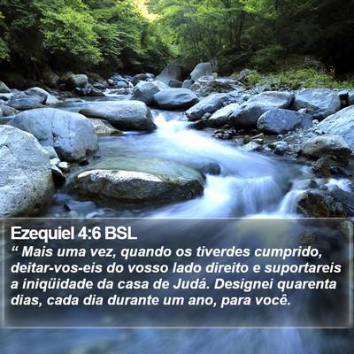 Ezequiel 4:6 BSL Bible Verse Image