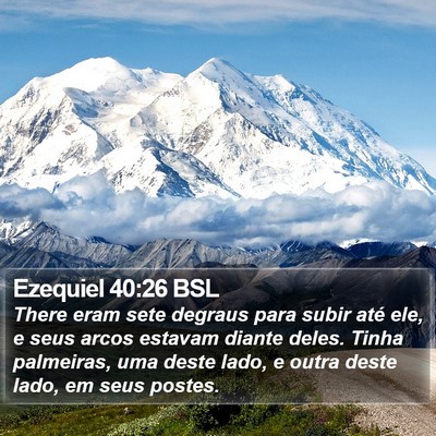 Ezequiel 40:26 BSL Bible Verse Image