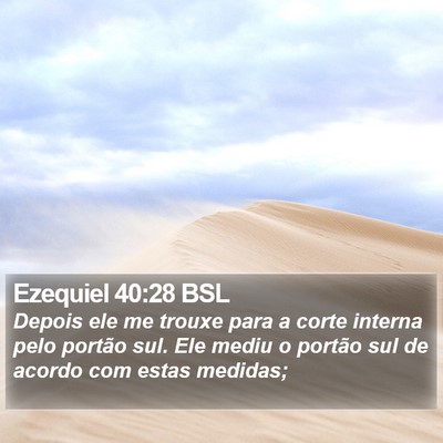Ezequiel 40:28 BSL Bible Verse Image