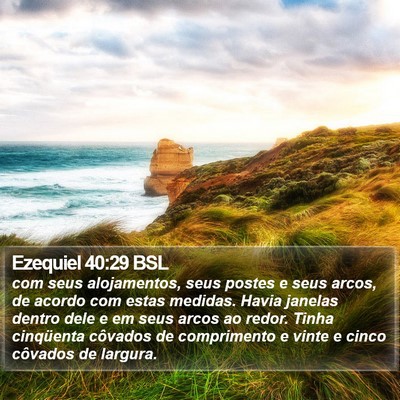 Ezequiel 40:29 BSL Bible Verse Image