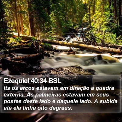 Ezequiel 40:34 BSL Bible Verse Image