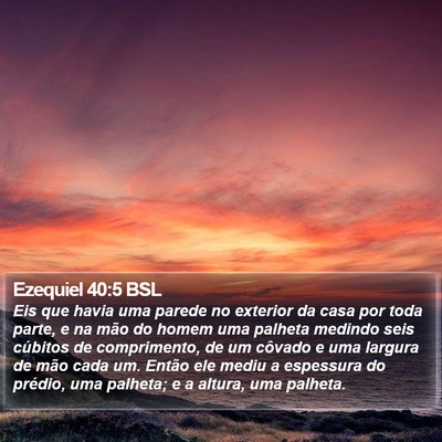 Ezequiel 40:5 BSL Bible Verse Image