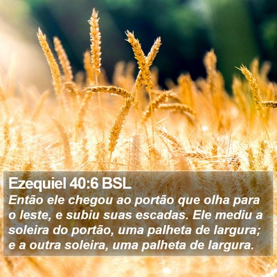 Ezequiel 40:6 BSL Bible Verse Image