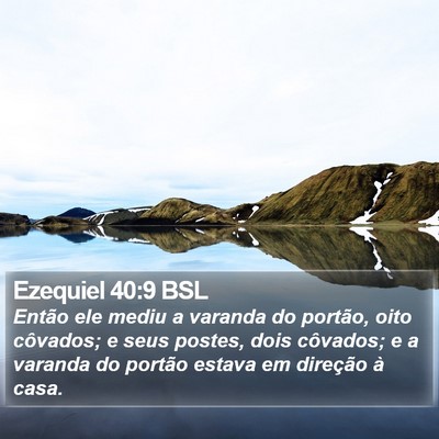 Ezequiel 40:9 BSL Bible Verse Image