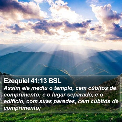 Ezequiel 41:13 BSL Bible Verse Image