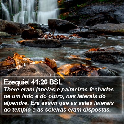 Ezequiel 41:26 BSL Bible Verse Image