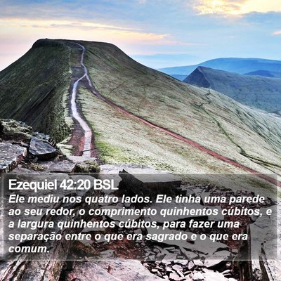 Ezequiel 42:20 BSL Bible Verse Image