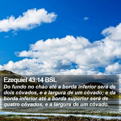 Ezequiel 43:14 BSL Bible Verse Image