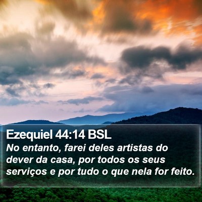 Ezequiel 44:14 BSL Bible Verse Image