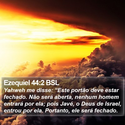 Ezequiel 44:2 BSL Bible Verse Image