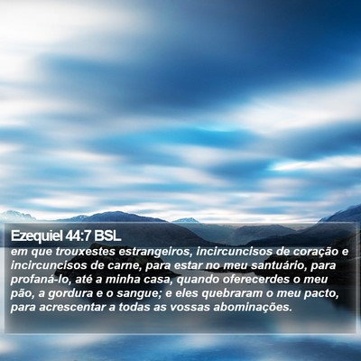 Ezequiel 44:7 BSL Bible Verse Image