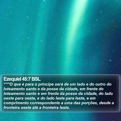 Ezequiel 45:7 BSL Bible Verse Image