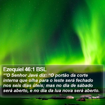 Ezequiel 46:1 BSL Bible Verse Image