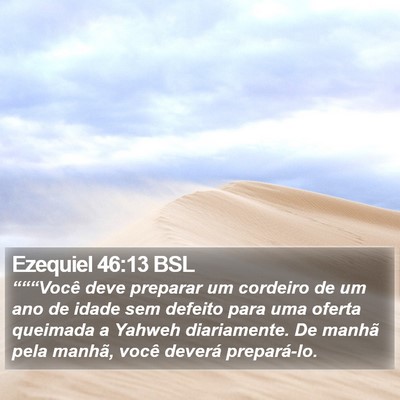 Ezequiel 46:13 BSL Bible Verse Image