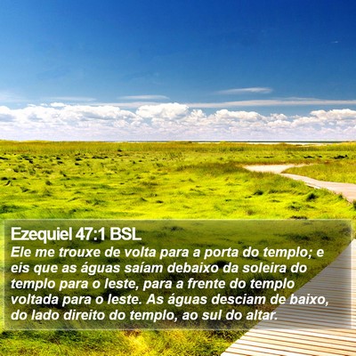 Ezequiel 47:1 BSL Bible Verse Image