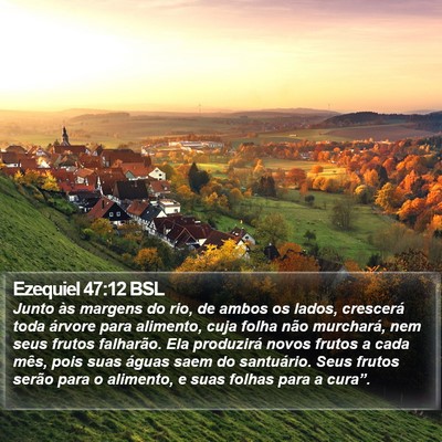 Ezequiel 47:12 BSL Bible Verse Image