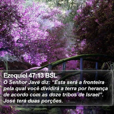 Ezequiel 47:13 BSL Bible Verse Image