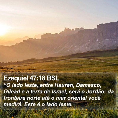 Ezequiel 47:18 BSL Bible Verse Image