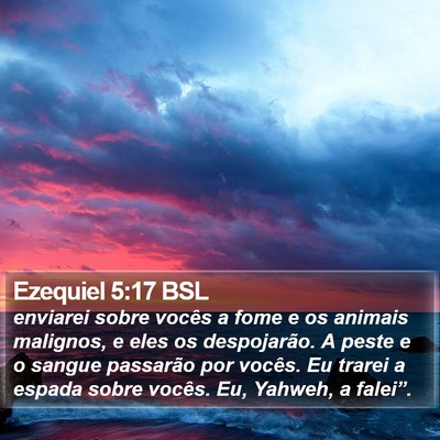 Ezequiel 5:17 BSL Bible Verse Image