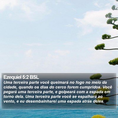 Ezequiel 5:2 BSL Bible Verse Image