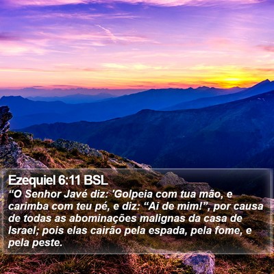 Ezequiel 6:11 BSL Bible Verse Image