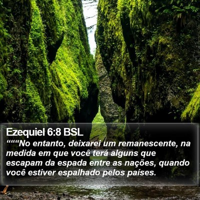 Ezequiel 6:8 BSL Bible Verse Image