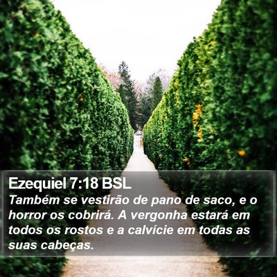 Ezequiel 7:18 BSL Bible Verse Image