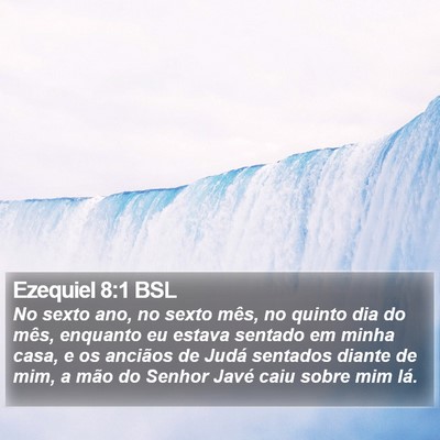 Ezequiel 8:1 BSL Bible Verse Image