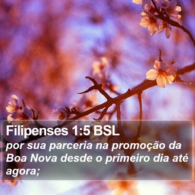 Filipenses 1:5 BSL Bible Verse Image
