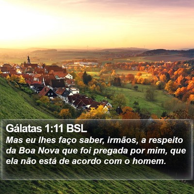 Gálatas 1:11 BSL Bible Verse Image