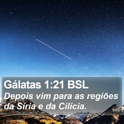 Gálatas 1:21 BSL Bible Verse Image