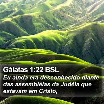 Gálatas 1:22 BSL Bible Verse Image