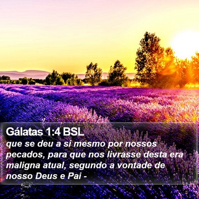 Gálatas 1:4 BSL Bible Verse Image