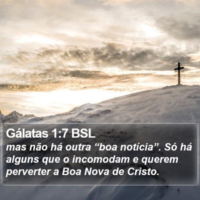 Gálatas 1:7 BSL Bible Verse Image