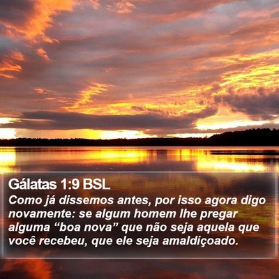 Gálatas 1:9 BSL Bible Verse Image