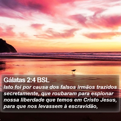 Gálatas 2:4 BSL Bible Verse Image