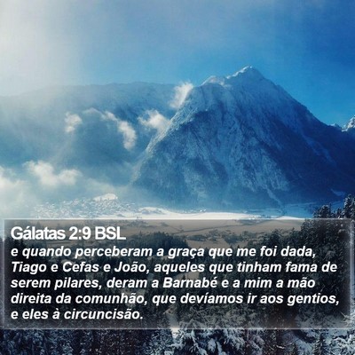 Gálatas 2:9 BSL Bible Verse Image